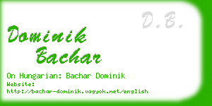dominik bachar business card
